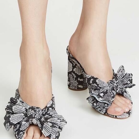 Loeffler Randall Black and White Bow Heels - Picture 3 of 4